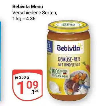 Globus Bebivita menü gemüse-reis mit rindfleisch Angebot