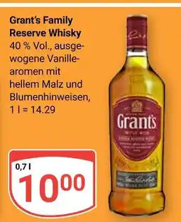 Globus Grant's family reserve whisky Angebot