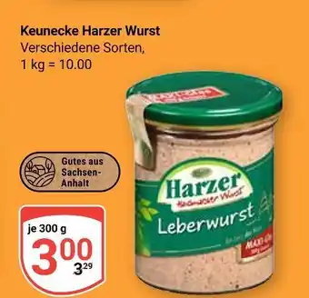 Globus Keunecke harzer wurst leberwurst Angebot