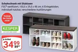 Globus Kesper schuhschrank mit sitzkissen Angebot