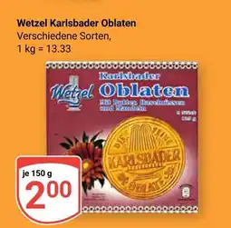 Globus Wetzel karlsbader oblaten Angebot
