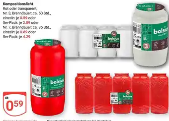 Globus Bolsius kompositionslicht nr. 3 Angebot