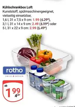 Globus Rotho kühlschrankbox loft Angebot