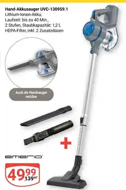 Globus Emerio hand-akkusauger uvc-130959.1 Angebot