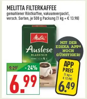 Marktkauf Melitta filterkaffee Angebot
