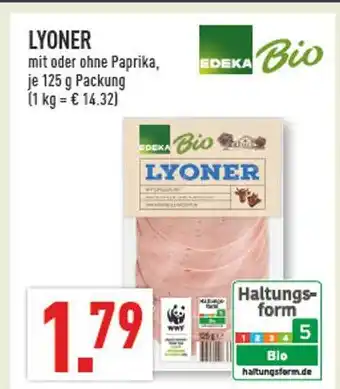 Marktkauf Edeka bio lyoner Angebot