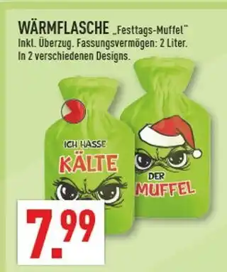 Marktkauf Wärmflasche 'festtags-muffel' Angebot