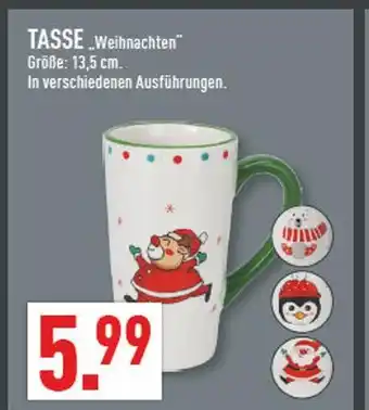 Marktkauf Tasse 'weihnachten' Angebot