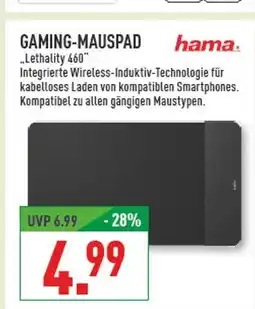 Marktkauf Hama gaming-mauspad „lethality 460“ Angebot
