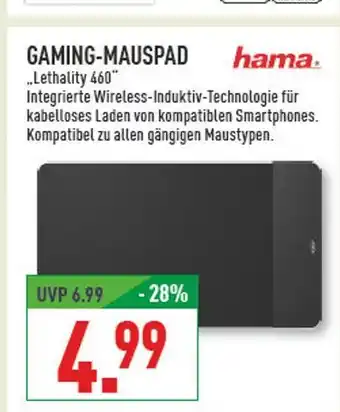 Marktkauf Hama gaming-mauspad „lethality 460“ Angebot