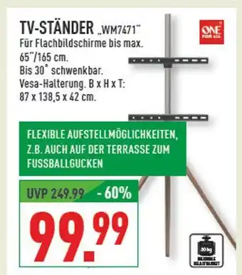 Marktkauf One for all tv-ständer wm7471 Angebot