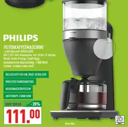 Marktkauf Philips filterkaffeemaschine café gourmet hd5416/00 Angebot
