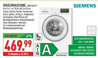 Marktkauf Siemens waschmaschine wm14n127 Angebot