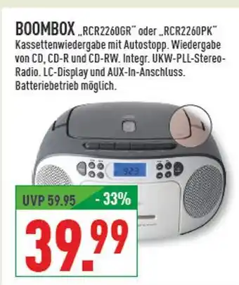Marktkauf Boombox rcr2260gr Angebot