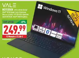 Marktkauf Vale notebook v15t-n150-8512d Angebot