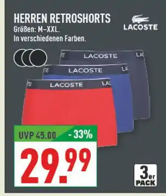 Marktkauf Lacoste herren retroshorts Angebot