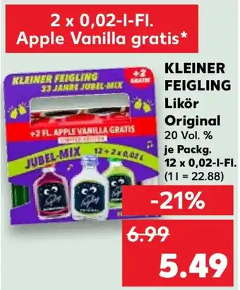 Kaufland KLEINER FEIGLING Likör Original Angebot