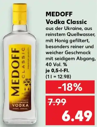 Kaufland MEDOFF Vodka Classic Angebot