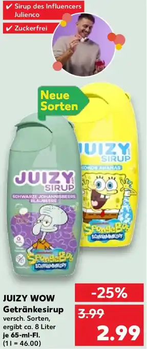Kaufland JUIZY WOW Getränkesirup Angebot