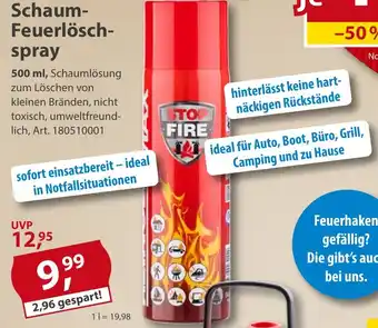 Sonderpreis Baumarkt Schaum- Feuerlöschspray Angebot