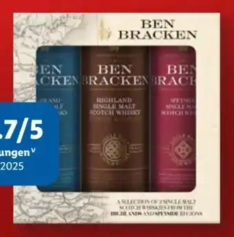 Lidl Ben Bracken Single Malt Whisky Selection 3 Jahre Angebot