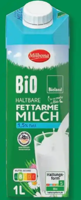 Lidl Milbona Bio Haltbare Fettarme Milch Angebot