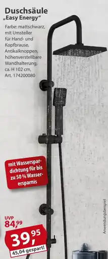 Sonderpreis Baumarkt Duschsäule ,,Easy Energy" Angebot