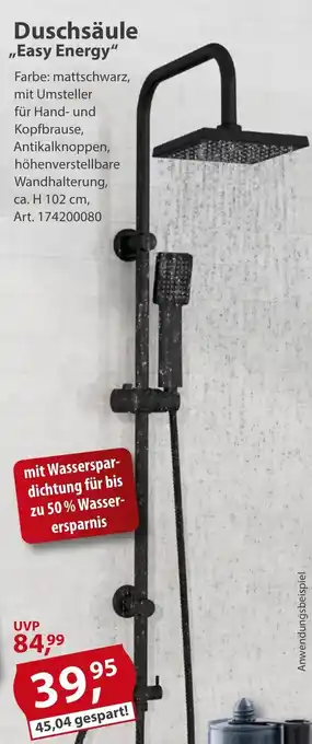 Sonderpreis Baumarkt Duschsäule ,,Easy Energy" Angebot