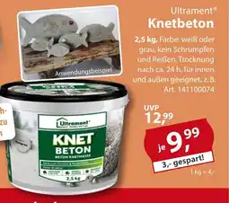 Sonderpreis Baumarkt Ultrament Knetbeton Angebot