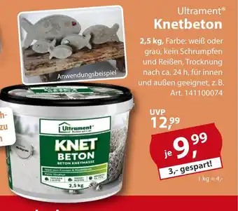 Sonderpreis Baumarkt Ultrament Knetbeton Angebot