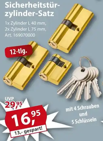 Sonderpreis Baumarkt Sicherheitstürzylinder-Satz Angebot