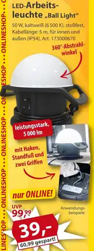 Sonderpreis Baumarkt LED-Arbeitsleuchte,,Ball Light" Angebot