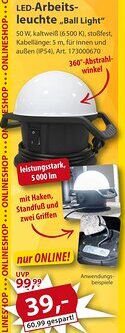 Sonderpreis Baumarkt LED-Arbeitsleuchte,,Ball Light" Angebot