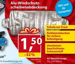 Sonderpreis Baumarkt Alu-Windschutzscheibenabdeckung Angebot