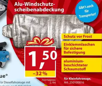 Sonderpreis Baumarkt Alu-Windschutzscheibenabdeckung Angebot