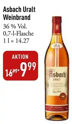 Galeria Markthalle Asbach Uralt Weinbrand Angebot
