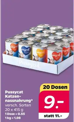 NETTO Pussycat katzen- nassnahrung Angebot