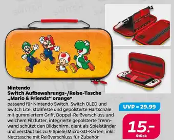 NETTO Nintendo switch aufbewahrungs-/reise-tasche „mario & friends“ orange Angebot