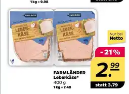 NETTO Farmländer leberkäse Angebot