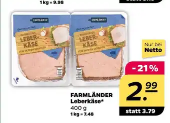 NETTO Farmländer leberkäse Angebot