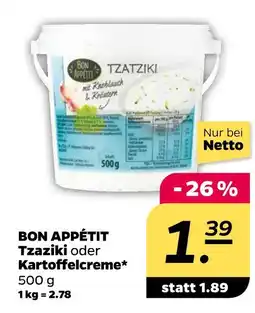 NETTO Bon appétit tzaziki oder kartoffelcreme Angebot