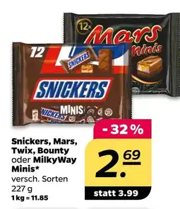 NETTO Mars snickers, mars, twix, bounty oder milkyway minis Angebot