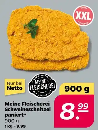 NETTO Meine fleischerei schweineschnitzel paniert Angebot