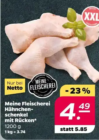 NETTO Meine fleischerei hähnchenschenkel mit rücken Angebot
