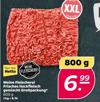 NETTO Meine fleischerei frisches hackfleisch gemischt großpackung Angebot