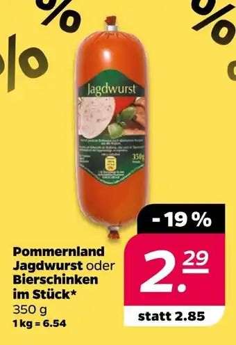 NETTO Pommernland jagdwurst oder bierschinken im stück Angebot