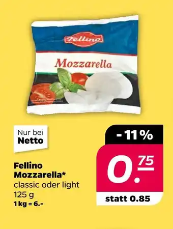 NETTO Fellino mozzarella classic oder light Angebot