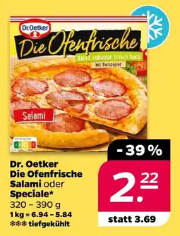 NETTO Dr. oetker die ofenfrische salami oder speciale Angebot