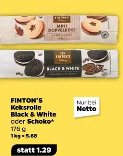 NETTO Finton's keksrolle black & white Angebot