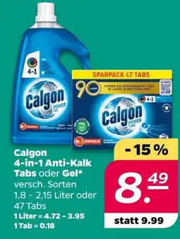 NETTO Calgon 4-in-1 anti-kalk tabs oder gel Angebot